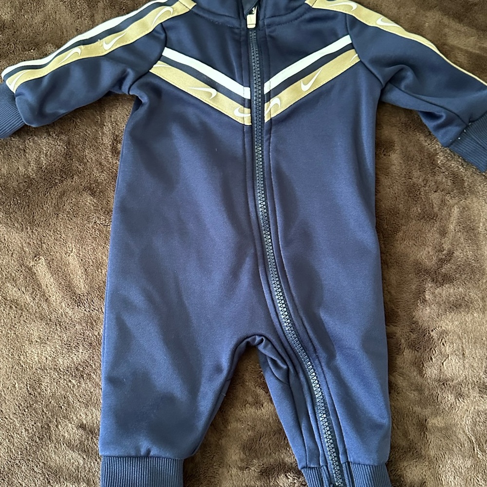 Kids Navy Blue and Gold One Piece